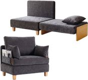 HOMCOM Slaapbank Donkergrijs Polyester