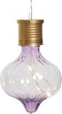 Lumineo Solar Hanglamp LED Marrakech Lila Paars Kunststof D8 x H12 cm