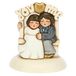 THUN, Gastgeschenk voor bruiloft, top cake met bruidspaar van keramiek, met de hand versierd, lijn gastgeschenken, 12,3 x 12 x 14,2 cm H