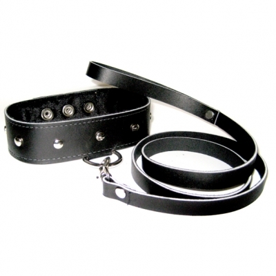 Sportsheets Leather Leash and Collar