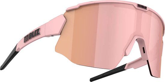 Bliz Breeze Padel Edition - Roze/Bruin - Unisex - Fietsbril - Maat M/L - Polarized