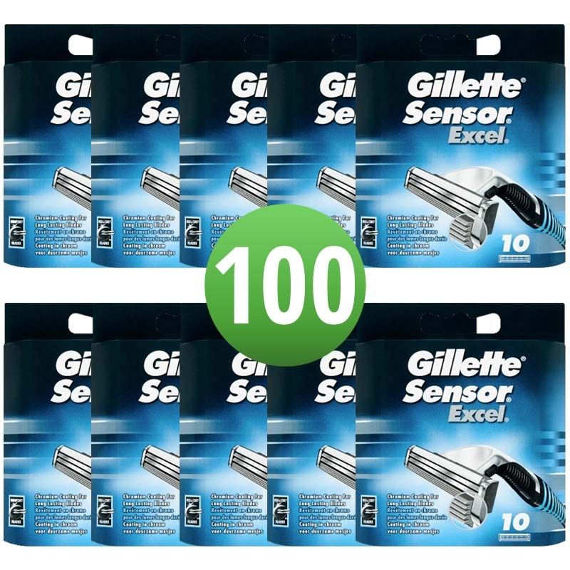 Gillette Sensor Excel Scheermesjes 100 Stuks (10x10)