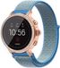 Strap-it Fossil Gen 5e - 42mm nylon band - blauw