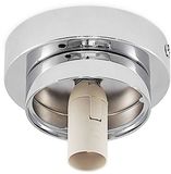 Lindby Plafondlamp badkamer - 1 licht - Staal, glas - H: 18 cm - E14 - chroom