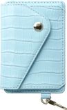 AVY Magnetische Kaarthouder | Leer Croco Blauw