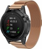 By Qubix - Milanese bandje - Rosé goud - 22mm Quickfit - Geschikt voor Garmin Epix Gen 2 (47mm) / MARQ / Quatix 7/6/5