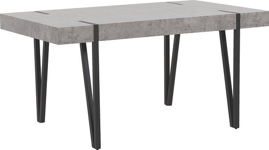 Beliani ADENA Eettafel - Grijs - 90 x 150 cm - MDF - Design