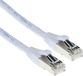 ACT Witte 0,5 meter SFTP CAT6A patchkabel snagless met RJ45 connectoren FB6400
