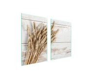 TMK ArtDeko Plaque de protection en verre Série Bois 65x52 cm