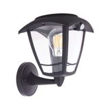 Xanlite Wandlamp op zonne-energie, retro, zwart, led, met bewegingsmelder, IP44, 400 lumen, 3000 K, warmwit, looptijd 33 uur, intelligente decoratieve verlichting op zonne-energie voor tuin of terras