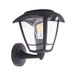 Xanlite Wandlamp op zonne-energie, retro, zwart, led, met bewegingsmelder, IP44, 400 lumen, 3000 K, warmwit, looptijd 33 uur, intelligente decoratieve verlichting op zonne-energie voor tuin of terras