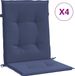 vidaXL Stoelkussens 4 st marineblauw