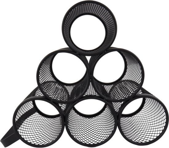 Orange85 Wijnrek - 6 Flessen - Industrieel - Metaal - Zwart