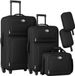 Monzana Kofferset - 5 delig Trolley Schoudertas Toilettas - Zwart