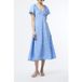 French Connection Daniella Faron Drape V Nk Midi Bleu Fleur Bleue