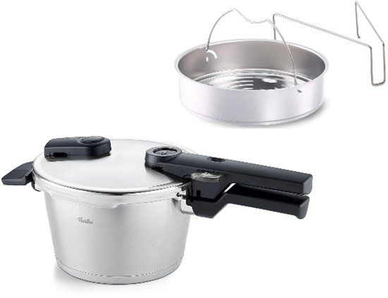 Fissler Vitaquick Premium Snelkookpan met stoominzet - 2.5L - 18cm - RVS