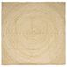 VidaXL Gebied tapijt natuurlijk en wit 200 x 200 cm jute