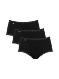 Sloggi 24/7 Cotton Lace Midislip Dames (3-pack) Zwart L