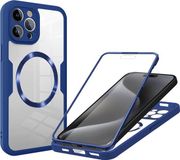 Techsuit Hoesje geschikt voor Apple iPhone 16 Pro Max - ColorVerse 360 Case met Screenprotector - Geschikt voor MagSafe - Blauw