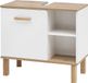 Sans marque Meuble sous lavabo - Blanc/Chêne - Bois - 65,20 cm x 60,10 cm x 21,40 cm