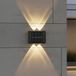 RexTech Solar wandlamp buiten 'Sasha' - Voordeelset van 2 stuks - Up down light - Wandlamp op zonne-energie - Warm wit licht - Zwart