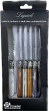 Laguiole I7209P6-NT Doos met 6 tafelmessen in 6 pastelkleuren
