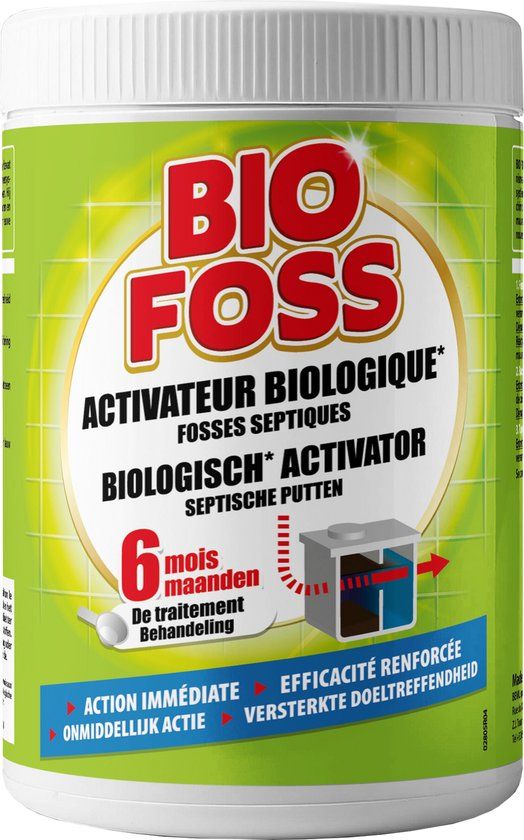 Bio-activator, Biofoss - Biologische activator septische putten - 6 maanden - 750gr