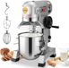 VEVOR Mélangeur de cuisine 1100W Batteur 18,7L Mélangeur à pâte Mélangeur