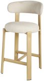 Giga Meubel DÉJA Living Barstoel Märsta - Beige/Naturel Stof - Zithoogte 67cm - Set van 2