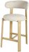 Giga Meubel DÉJA Living Barstoel Märsta - Beige/Naturel Stof - Zithoogte 67cm - Set van 2