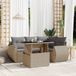 Maison Exclusive - Ensemble de meubles de jardin 5 pièces avec canapé et coussins, beige, en polyrotin