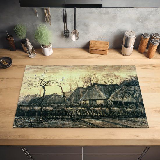 KitchenYeah® Inductie beschermer 80x52 cm - Vincent van Gogh - Inductie kookplaat accessoire