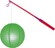 Lampionstokje 40 cm - met lampion - groen - D25 cm