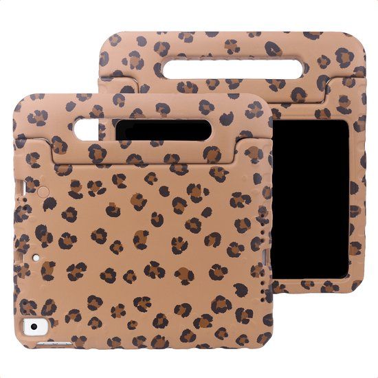 imoshion Tablet Hoes - Geschikt voor Apple iPad 9/8/7 10.2 inch (9e generatie 2021 / 8e generatie 2020 / 7e generatie 2019) - Kidsproof Design Backcover met handvat - Beige
