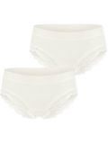 Schiesser Brasilslip Unique Cotton Dames Gebroken Wit Effen 2 Stuks
