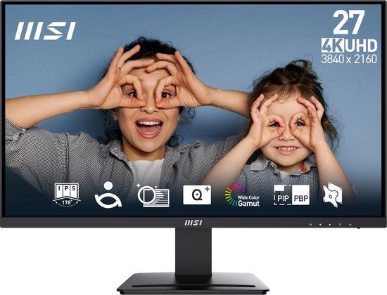 MSI Pro MP273UDE computer monitor 68,6 cm (27") 3840 x 2160 Pixels 4K Ultra HD Zwart