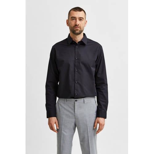SELECTED HOMME SLHETHAN Slim Fit Overhemd - Zwart