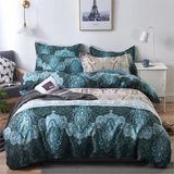 Goodivery ® Ensemble de literie bohème, 135 x 200 cm, 2 pièces, bleu, microfibre