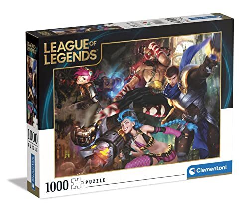 Clementoni League of Legends Legends-1000 Made in Italy, 1000 stukjes fantasy puzzel videospel plezier voor volwassenen, meerkleurig, medium, 39668