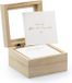 Partydeco Sp. Z O. O. Gastenboek/huwelijksadvies box - Bruiloft - incl. 100 wensbriefjes - hout/wit - 10 x 6 cm