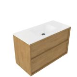 Saniclass SW1578594/SW1224149 Ensemble de meubles de salle de bain - Chêne mat naturel