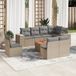 Maison Exclusive - Ensemble de jardin pour le jardin, 9 pièces, avec coussins, beige, en polyrotin