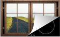 Merkloos KitchenYeah® Inductie beschermer 81x52 cm - Doorkijk - Natuur - Inductiebeschermer