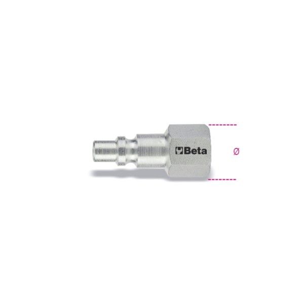 Beta 1916GF 3/8 Insteeknippel | Italiaans profiel | inwendige draad | cilindrisch (BSP) - 019160060