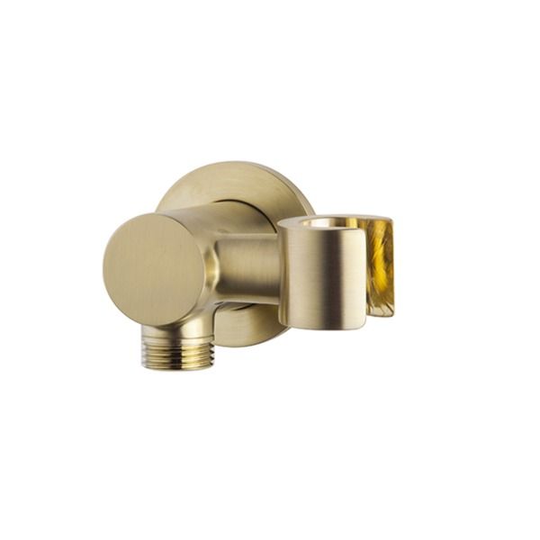 Wiesbaden Doucheaansluiting met Kantelbare Opsteek Geborsteld Messing