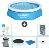 Bestway Rond Opblaasbaar Fast Set Zwembad - 244 x 61 cm - Blauw