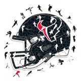 Iconic Puzzles Houston Texans, officiële houten puzzel met NFL gelicentieerde houten puzzel, 100% duurzaam, cadeau voor volwassenen en kinderen, maat L, 500 stuks