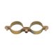 Index AB-D6 Double Pipe Clamp Welded Mount for Steel Pipe, Copper Pipe, PVC Pipe M6 Mount, Galvanized Yellow Zinc-Plated, 5 Pieces Diameter 12 mm Galvanized Yellow Zinc-Plated