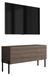 3E 3xE living.com 3xE living Meuble TV 100 cm, chêne Dunin, pieds droits noirs, 1 porte