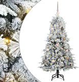 vidaXL Kunstmatige Hinged Kerstboom met 150 LED Wit 150 cm PE en PVC